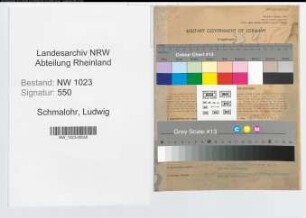 Entnazifizierung Ludwig Schmalohr , geb. 03.07.1909 (Lehrer)