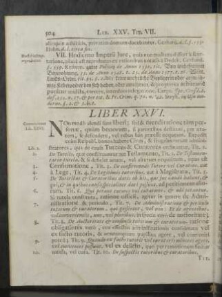 Liber XXVI.