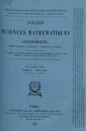 Tome II. - Juin 1878.