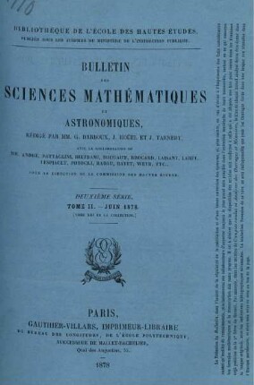 Tome II. - Juin 1878.