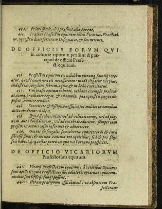 De Officio Vicariorum Praefectorum equitum
