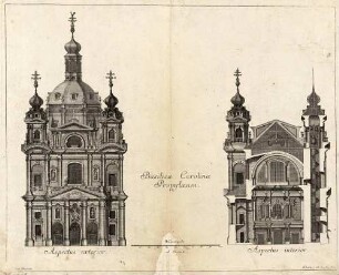 Basilicae Carolinae Propylaeum. Aspectus exterior, Aspectus interior