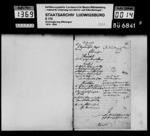Schuldenwesen der Schulgemeinde Eggenrot, Gde. Schrezheim