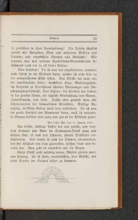 Auf hoher See, den 17. Januar 1913