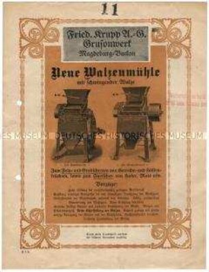 Neue Walzenmühle mit schwingender Walze