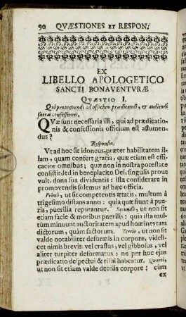 Ex Libello Apologetico Sancti Bonaventuræ.