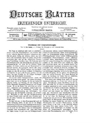 Probleme der Charakterologie : (Schluß)