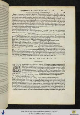 Proverbiorum chiliadis primae centuria X.