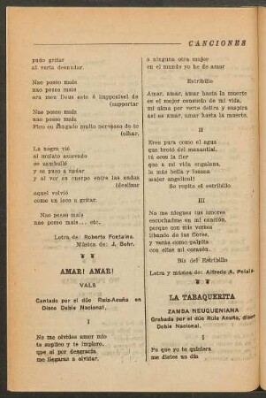 Amar! Amar! : Vals