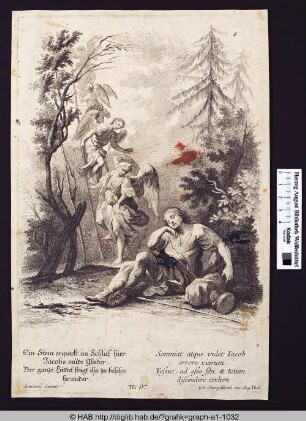 Der schlafende Jacob vor der Himmelsleiter.