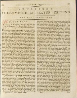Num. 295. Den 10. December 1804