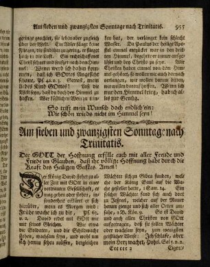955-967, Am siebenundzwanzigsten Sonntage nach Trinitatis