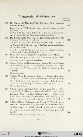 Viennensia. Ansichten usw. (Nr. 184-202)