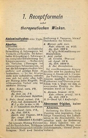 Klinisches Recept-Taschenbuch für praktische Aerzte : Sammlung der an den Wiener Kliniken gebräuchlichen und bewährtesten Heilformeln