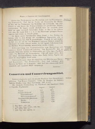 Conserven und Conservirungsmittel