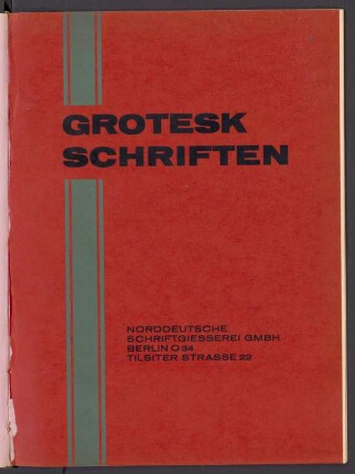Grotesk-Schriften : [Schriftproben]
