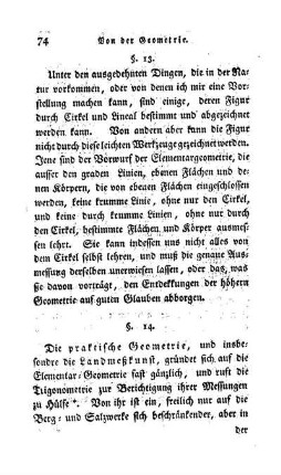 § 13. Gränzen der Elementar-Geometrie