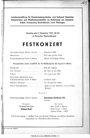 Verband Deutscher Komponisten und Musikwissenschaftler [...] Festkonzert