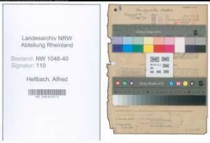 Entnazifizierung Alfred Hellbach , geb. 06.04.1897 (Richter)