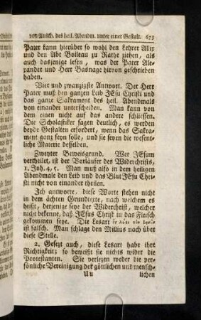 673-683, Zweyter Beweisgrund. Wer Jesum vertheilet, ist der ...
