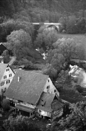 Rottweil: Hof im Neckartal, von oben