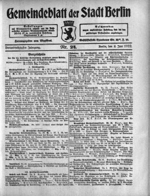1922,24: Nr. 24, 11. Juni 1922