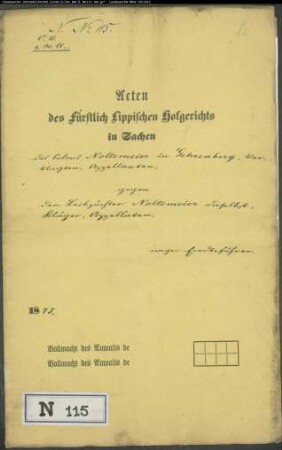Noltemeier, Kolon zu Gehrenberg gegen Leibzüchter Noltemeier - Erntefuhren