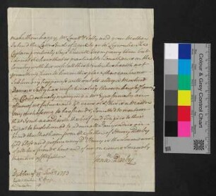 Brief an Henry Darby von Jonathan Darby