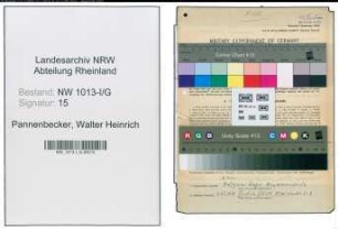 Entnazifizierung Walter Heinrich Pannenbecker , geb. 06.03.1914 (Meteorologe)