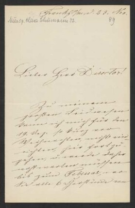 Brief an Franz Wüllner : 23.11.1889