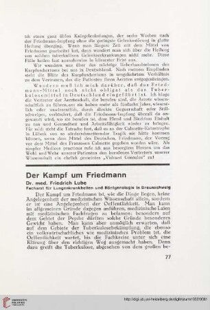 Der Kampf um Friedmann