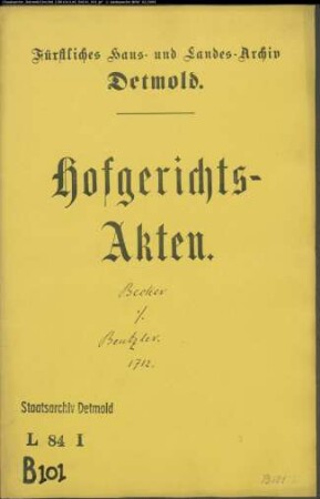 Becker, Assessor, Dr., Witwe gegen Lorenz Bentzler