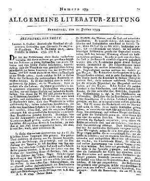 Gilibert, J. E.: Sammlung praktischer Beobachtungen und Krankengeschichten. Aus dem Lat. Nebst einigen Anm. ... von E. B. G. Hebenstreit. Leipzig: Gräff 1792