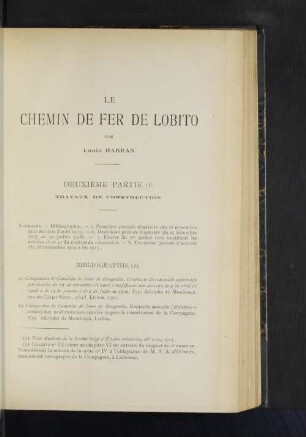 Le Chemin De Fer De Lobito.