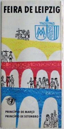 Informationsschrift des Messeamtes zur Jubiläumsmesse "800 Jahre Leipziger Messe" (portugiesisch)