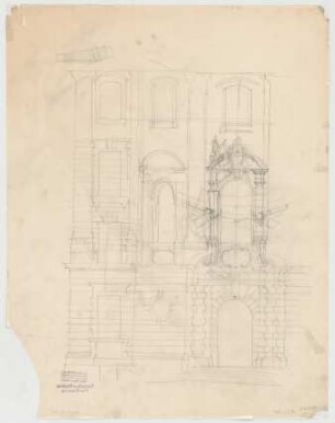 Thiersch, Friedrich von; München; Justizpalast - Fassade (Ansicht)
