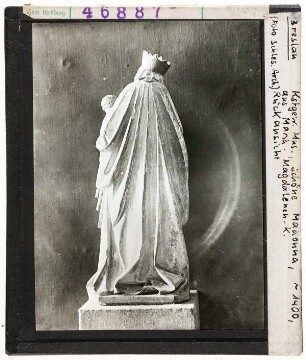 Breslau (Wrocław), Kunstgewerbemuseum: Schöne Madonna aus Maria-Magdalenenkirche, Rückansicht
