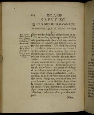 Caput XVI. Quibus Modis Solvantur Obligationes, Quæ Ex Pactis Oriuntur.