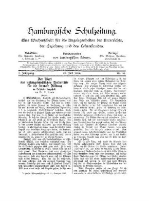 Der Wert des naturgeschichtlichen Unterrichts für die formale Bildung : an Beispielen dargestellt ; (Schluß)