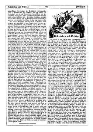 [Rückblick auf die Kulturgeschichte von Deutschland in den Jahren 1847 und 1848] : Rechtsleben und Gesetze ; Geschichtskalender