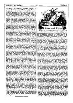 [Rückblick auf die Kulturgeschichte von Deutschland in den Jahren 1847 und 1848] : Rechtsleben und Gesetze ; Geschichtskalender