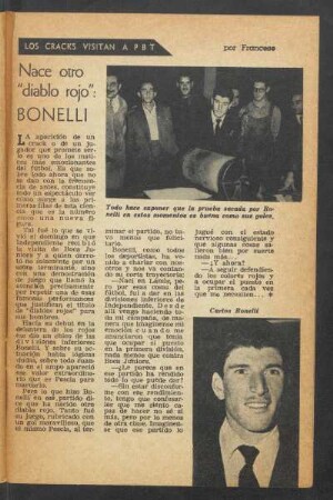 Nace otro "diablo rojo": Bonelli : Los cracks visitan a PBT