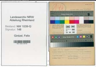 Entnazifizierung Felix Gintzel , geb. 31.03.1902 (Lehrer)