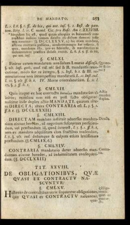 Tit. XXVIII. De Obligationibus, Quae Quasi Ex Contractu Nascuntur
