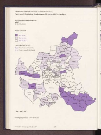 Stimmenanteile (Zweitstimmen) der CDU in den Stadtteilen