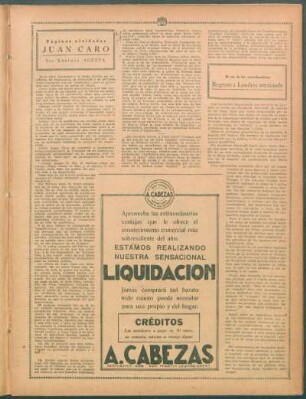 Juan Caro : Páginas olvidadas