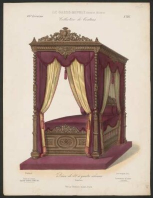 "Décor de lit á quatre colonnes. Vieux Bois", aus: Le Garde-meuble