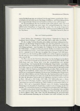 Rezensionen und Hinweise: Bau- und Verkehrsgeschichte