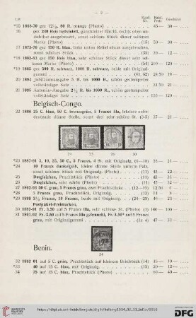 Belgisch-Kongo (Nr. 22-31)