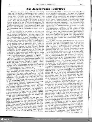 Zur Jahreswende 1925/1926